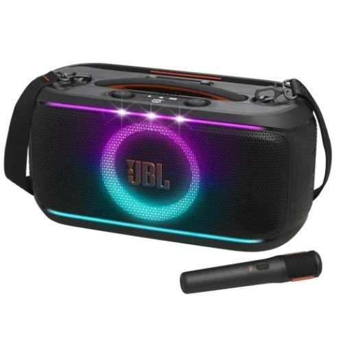Caixa de Som JBL PartyBox On The Go 2 Preta 100W RMS Bluetooth 5.4 com Microfone Sem Fio Original