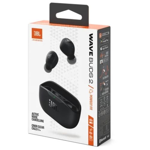 Fone de Ouvido JBL Tune Buds 2 Preto Bluetooth 5.3 com Cancelamento de Ruído