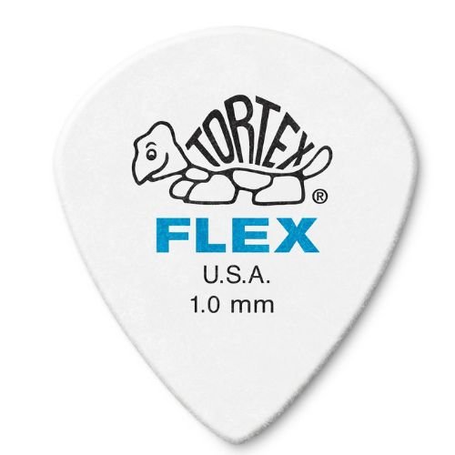 Palheta Dunlop Tortex Flex Jazz III 1.0mm Branca para Guitarra