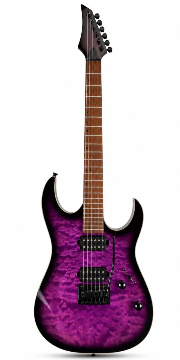 Guitarra Elétrica Waldman WIGR-220 QPP Quilted Purple HH 24 Trastes com Bag