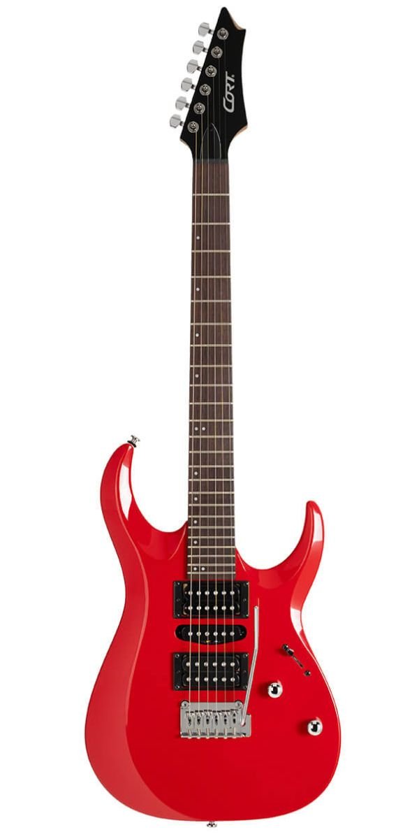 Guitarra Elétrica Cort X200 CRD Candy Red HSH 24 Trastes Tremolo 6 Cordas