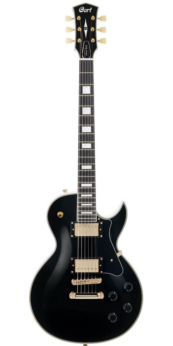 Guitarra Les Paul Cort CR270 BK Black 2 Humbuckers Braço Colado Ferragens Douradas