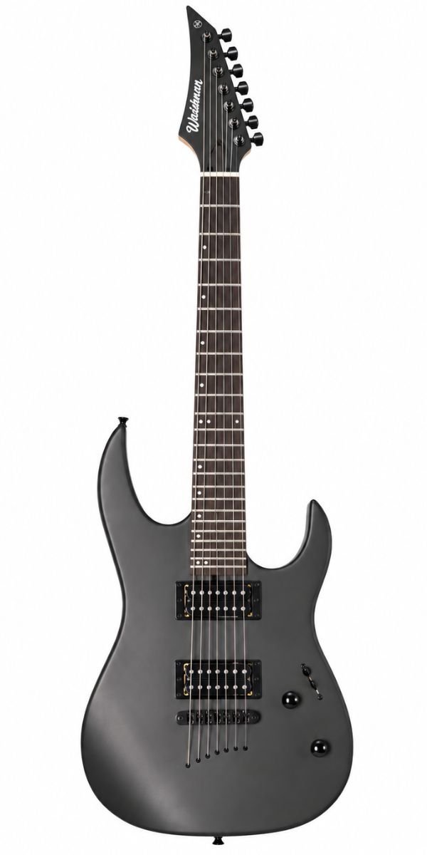 Guitarra Elétrica Waldman WST187 BKS Black Satin 7 Cordas HH 24 Trastes