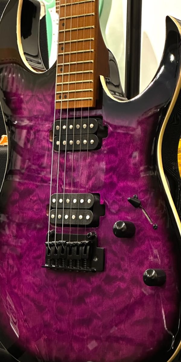 Guitarra Elétrica Waldman WIGR-220 QPP Quilted Purple HH 24 Trastes com Bag