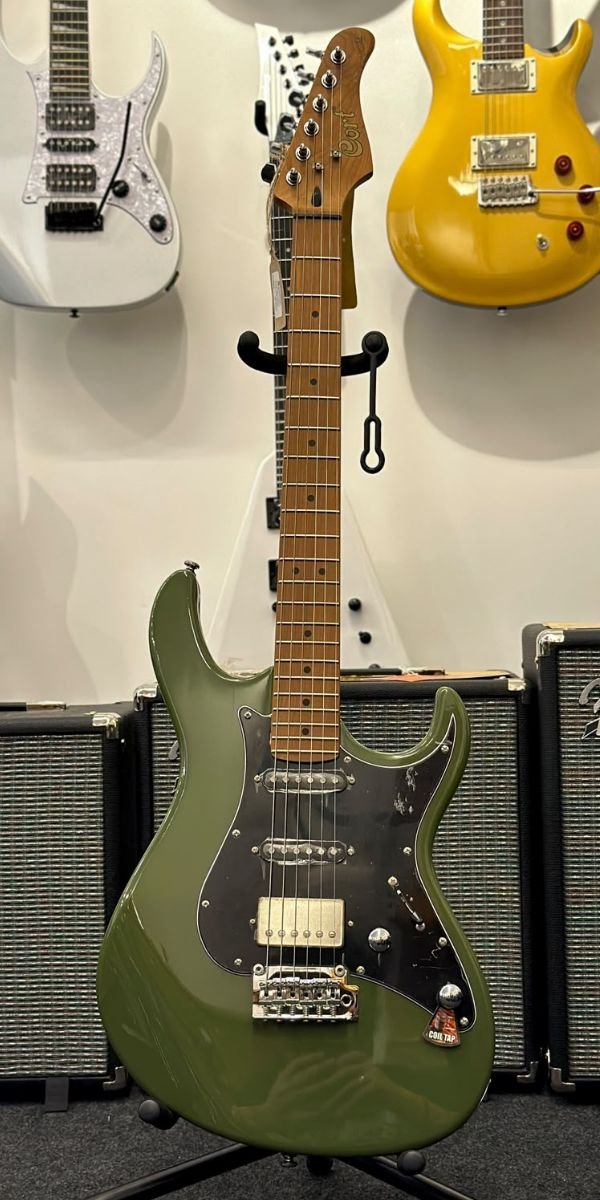 Guitarra Elétrica Cort G250SE ODG Olive Dark Green HSS Roasted Maple