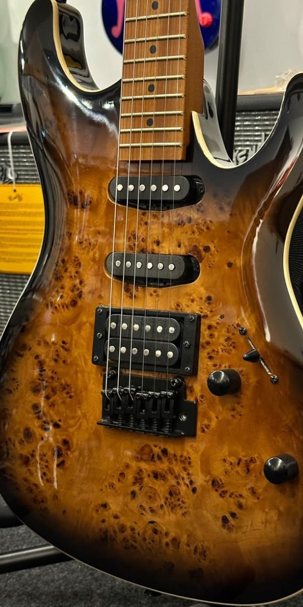 Guitarra Elétrica Waldman WIS160 Super Strato HSS Roasted Maple com Bag