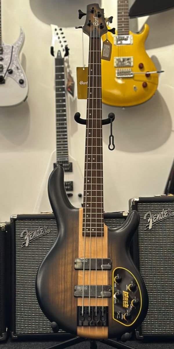 Baixo Elétrico Cort C4 Plus OVMH ABB Antique Brown Burst 4 Cordas Ativo Bartolini