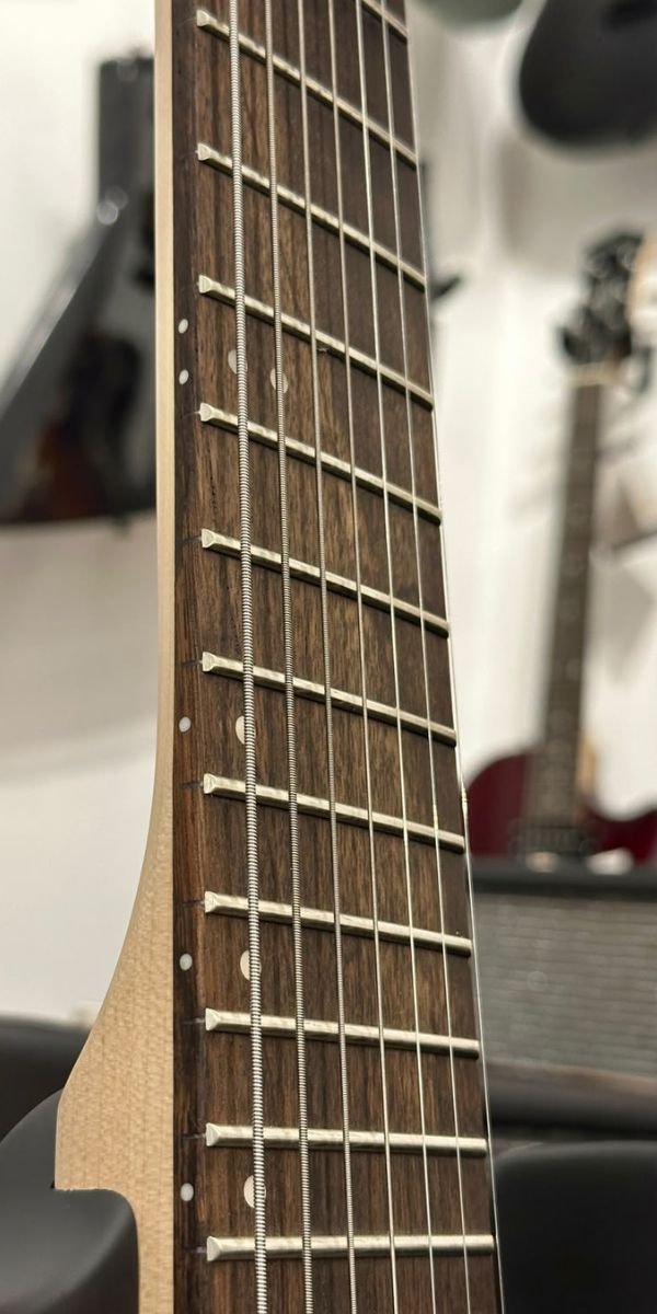 Guitarra Elétrica Waldman WST187 BKS Black Satin 7 Cordas HH 24 Trastes