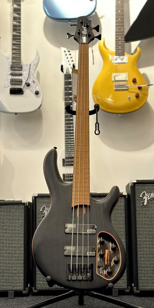 Contrabaixo Fretless Cort B4 Element FL OPTB 4 Cordas Bartolini Hipshot