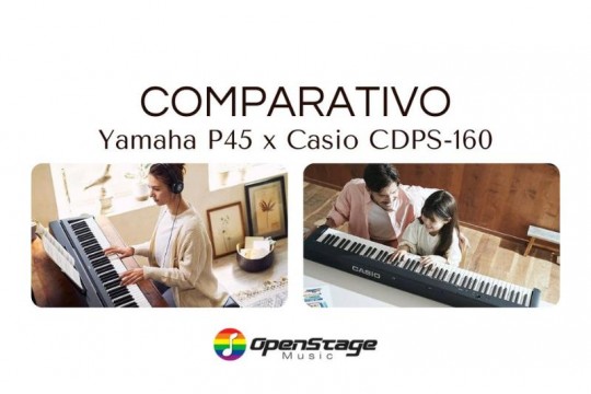 Casio CDPS 160 vs. Yamaha P45: qual o melhor piano digital custo-benefício?