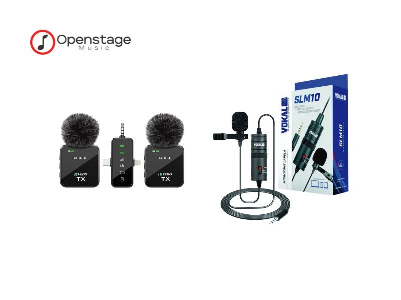 Microfones de lapela Vedo VD-GT19 x Vokal SLM10: qual escolher para gravar vídeos com mais qualidade?
