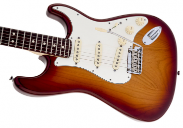 GUITARRA FENDER 011 3000 - AM STANDARD STRATOCASTER ASH RW - 747 - SIENNA SUNBURST