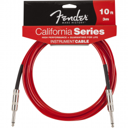 Cabo para Instrumentos P10 x P10 3m CALIFORNIA SERIES Vermelho FENDER