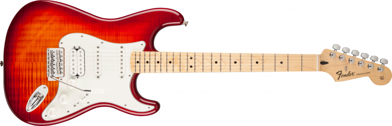 GUITARRA FENDER 014 4712 - STANDARD STRATOCASTER TOP PLUS HSS MN - 531 - AGED CHERRY BURST