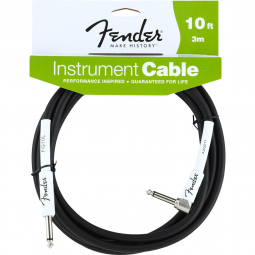 Cabo para Instrumentos P10 x P10 (90°) 3m PERFORMANCE SERIES Preto FENDER