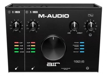 Interface de Áudio USB M-Audio Air 192|6 de 2 Canais com Midi In/Out