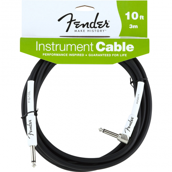 CABO FENDER PERFORMANCE 3,0M ANG P10 X P10 PRETO            