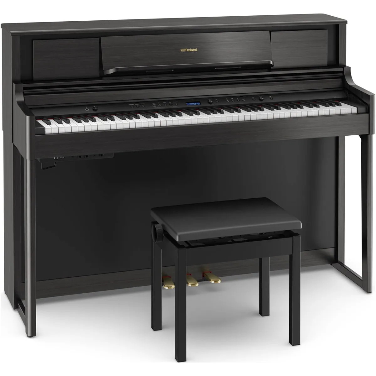 Piano Digital Roland Lx705 Charcoal Black Com Banqueta 