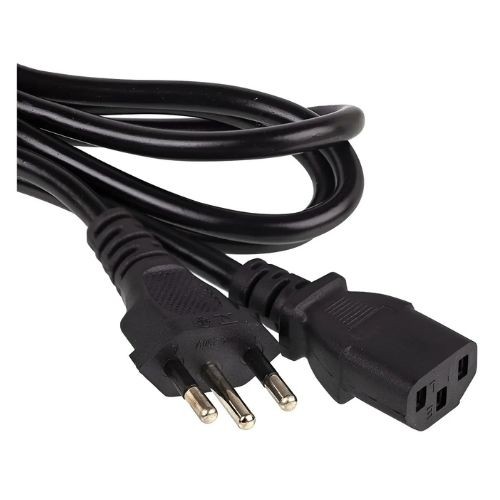 Cabo de Força Megatron 1,8m Preto 10a Bivolt Para Notebook, pc e Fontes 