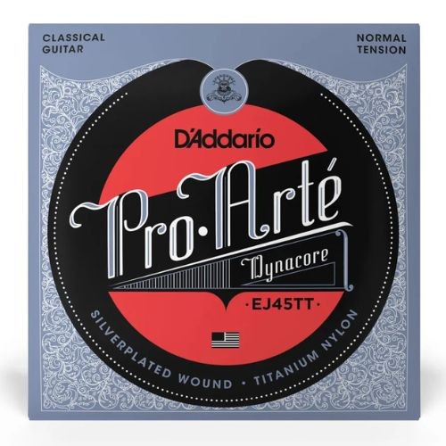 Encordoamento Violão Nylon D'addario Ej45tt Pro-arté Dynacore Titanium Tensão Normal 