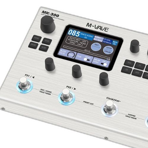 Pedaleira M-vave Mk-300 Multi Efeitos 360+ Com Looper, Ir, Usb e Bateria 10h 