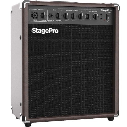 Amplificador Violão Michael Stagepro A60 60w Acoustic Com Reverb Chorus e Entrada Xlr 