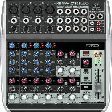 Mesa de Som Analógica Q1202usb Behringer     