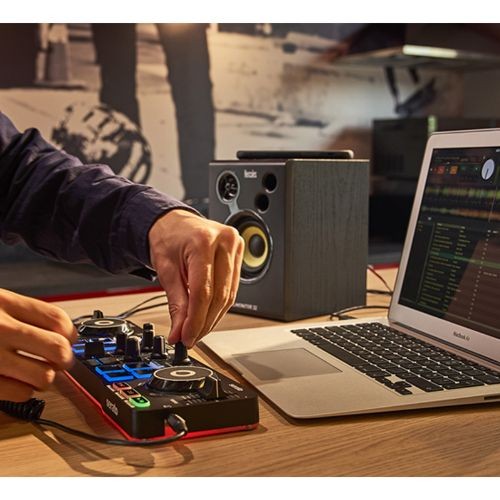 Controladora dj Hercules Djcontrol Starlight Serato dj Lite Rgb Compacta 