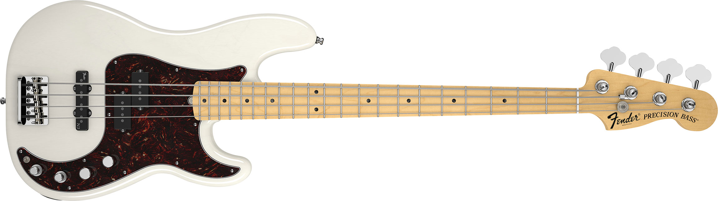 Contrabaixo Fender 019 4072 - am Deluxe Precision Bass mn Ash - 701 - White Blonde 