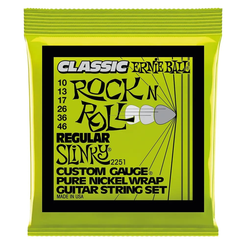 Encordoamento Guitarra Ernie Ball 010 Regular Slinky rk P02251 