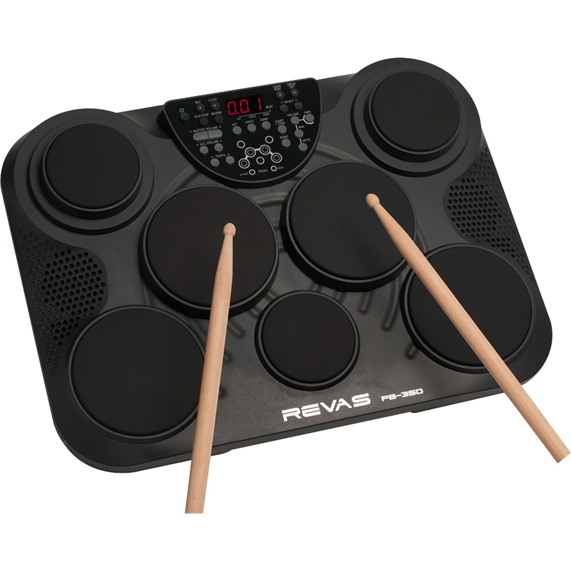 Bateria Eletrônica Pb-350 Revas by Roland 2 Pedais 7 Pads Usb Midi 