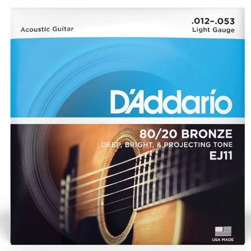 Encordoamento Violão Aço D'addario 012 Ej11 
