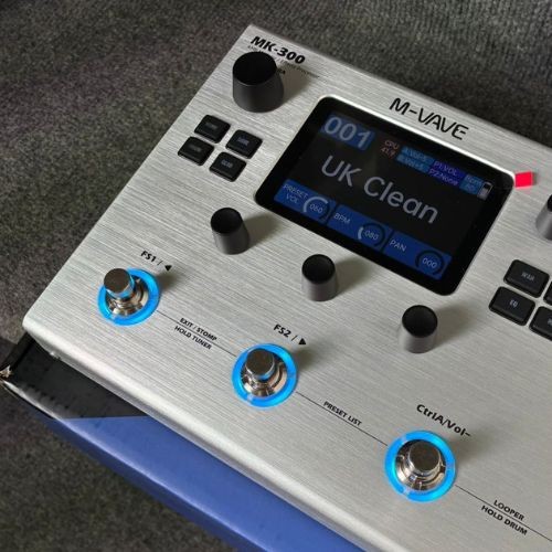 Pedaleira M-vave Mk-300 Multi Efeitos 360+ Com Looper, Ir, Usb e Bateria 10h 