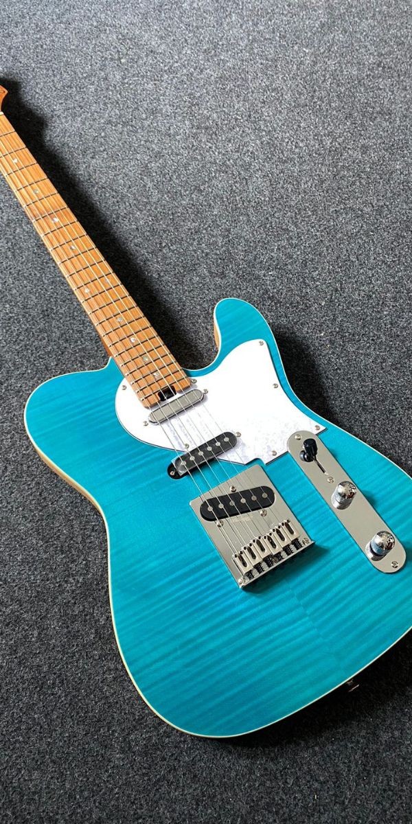 Guitarra Aria Pro ii 615-mk2 Nashville Tqbl Turquoise Blue Alnico v 