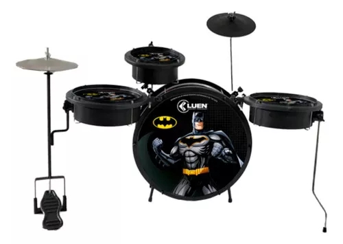 Bateria Infantil Luen Batman 4 Pecas 