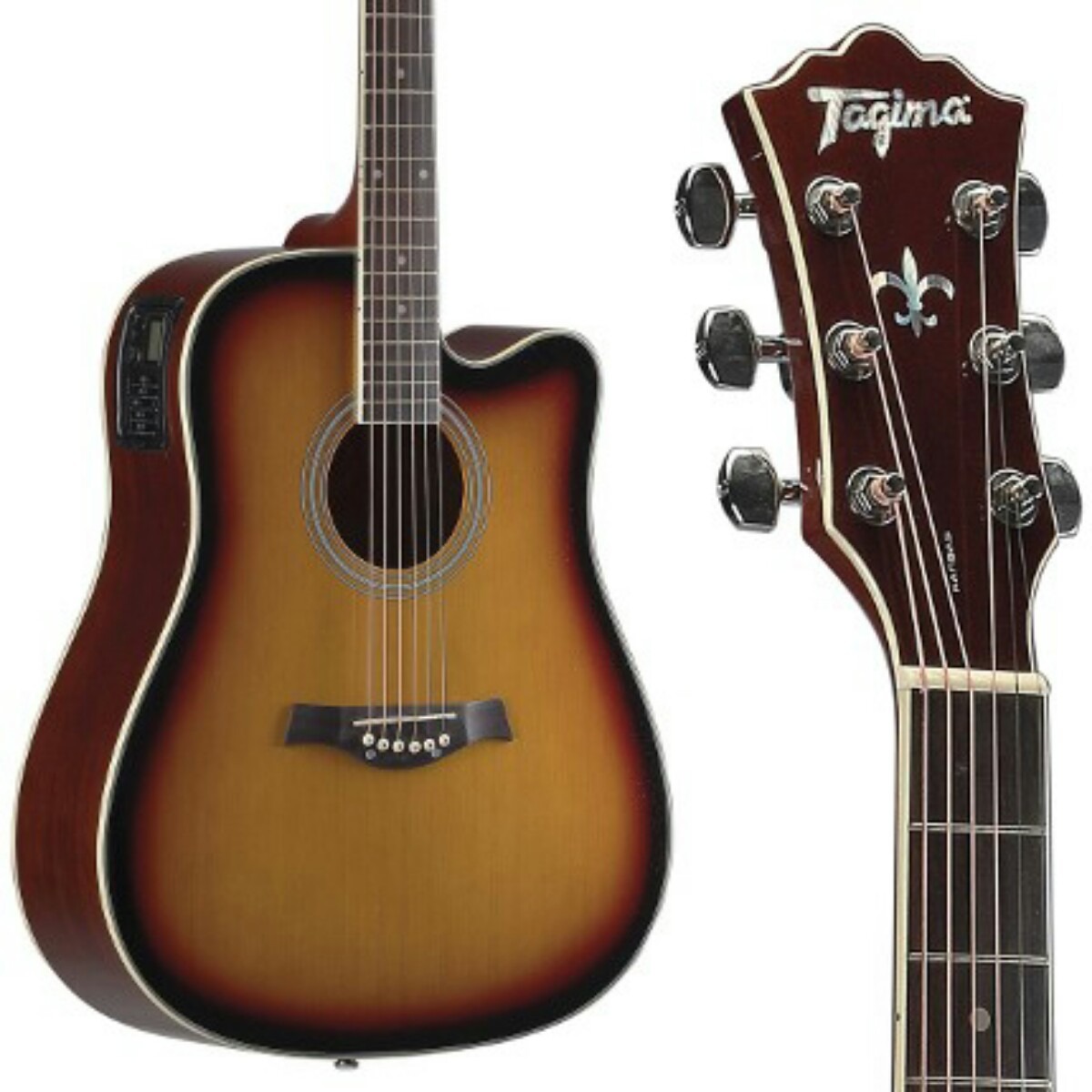 Violão Aço Tagima Elétrico Kansas Sunburst           