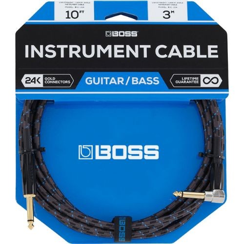 Cabo P10 x P10 em L/reto Boss Bic-10a 3 Metros 