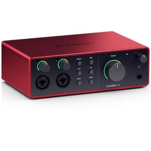 Interface de áudio Focusrite Scarlett 2i2 4th Gen Usb-c 2x2 Para Home Studio 