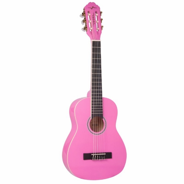 Violão Infantil Vogga Vca85 1/4 Nylon Acústico Rosa 