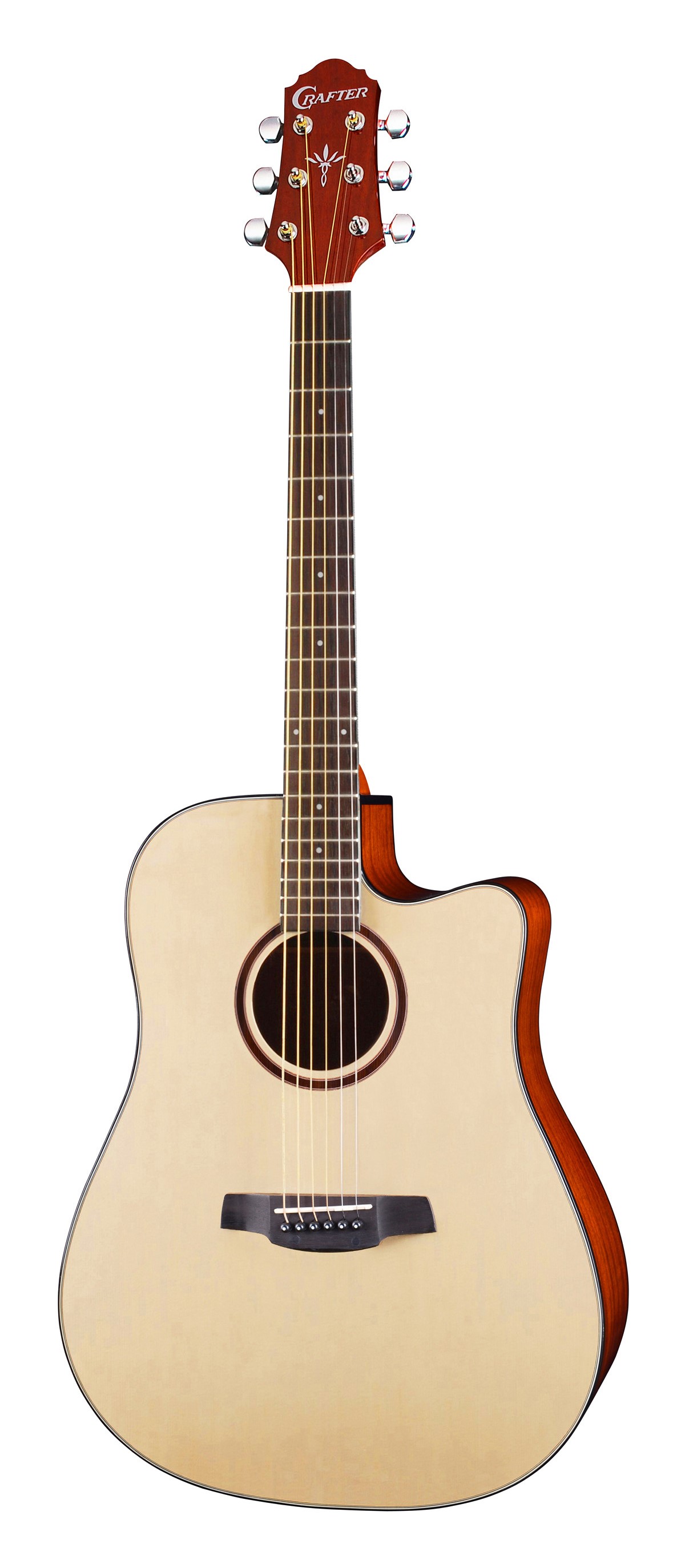 Violão Crafter Folk Hde-200 Aço Elétrico Natural 