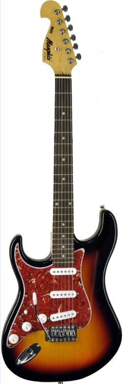 Guitarra Memphis Mg32 Strato Sunburst Canhota 