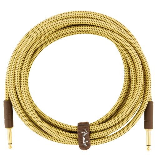 Cabo Fender Deluxe Series Tweed 15 ft P10 Reto/reto Para Guitarra e Baixo 