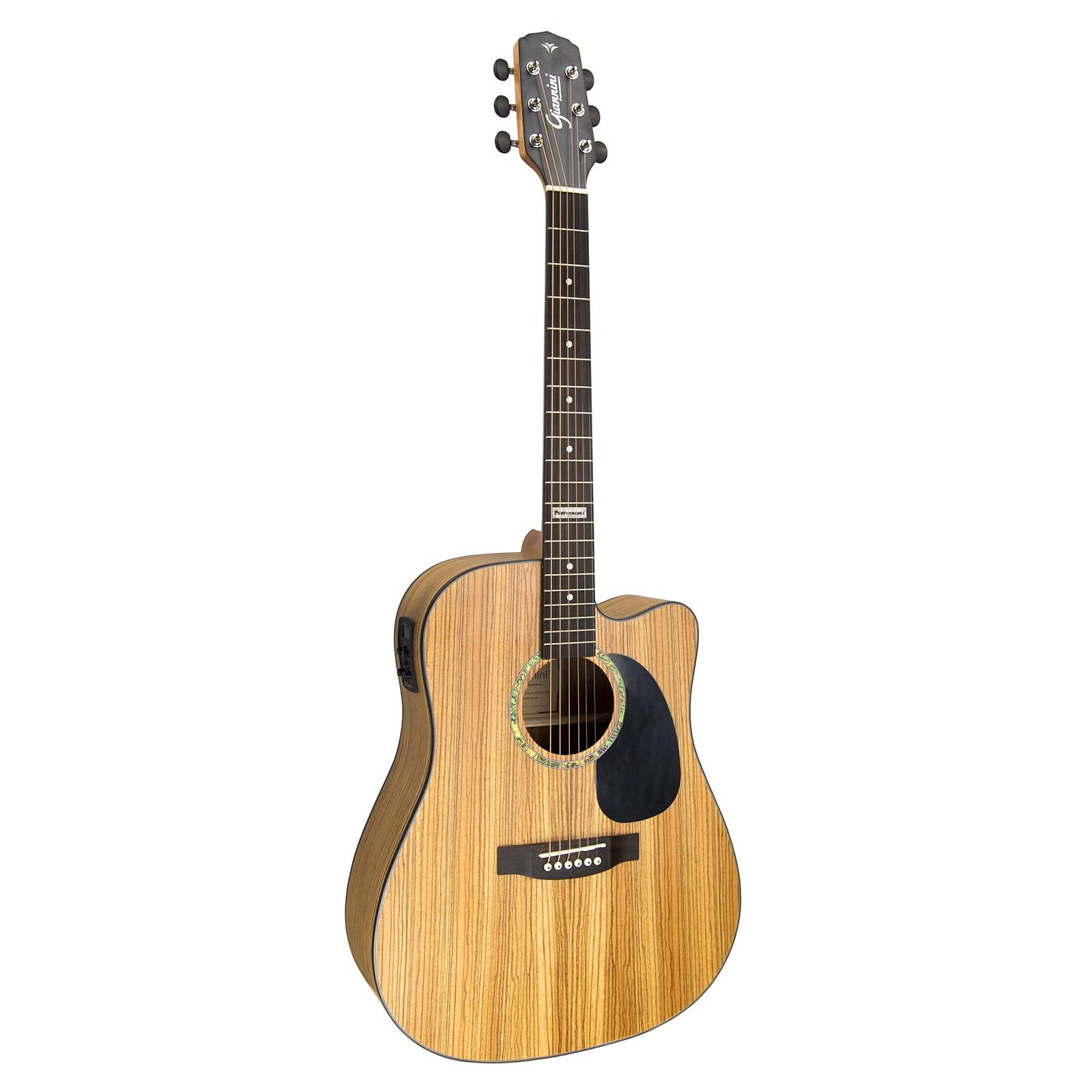 Violão Giannini Gf-1d Ceq Aço Eletroacústico Zebra Wood 