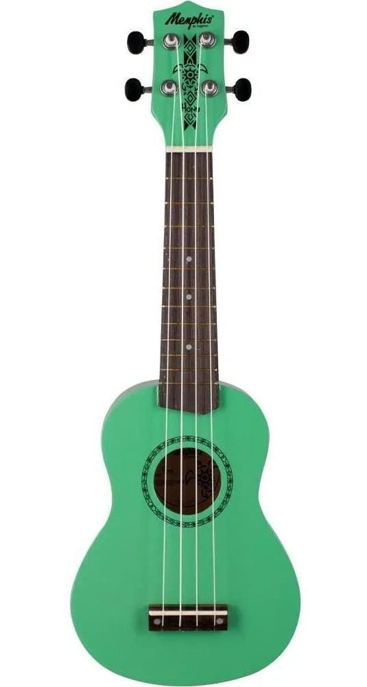 Ukulele Soprano Memphis Honu Surf Green 