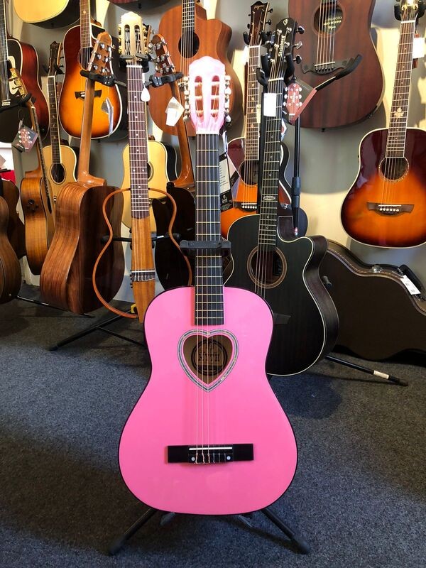 Violão Infantil Myth Acustico Nylon Pro Fire Mt36n Pink 