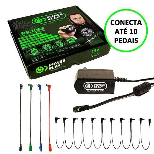 Fonte Power Play P9.10 Téo Dornellas 9v 2a Para Até 10 Pedais 