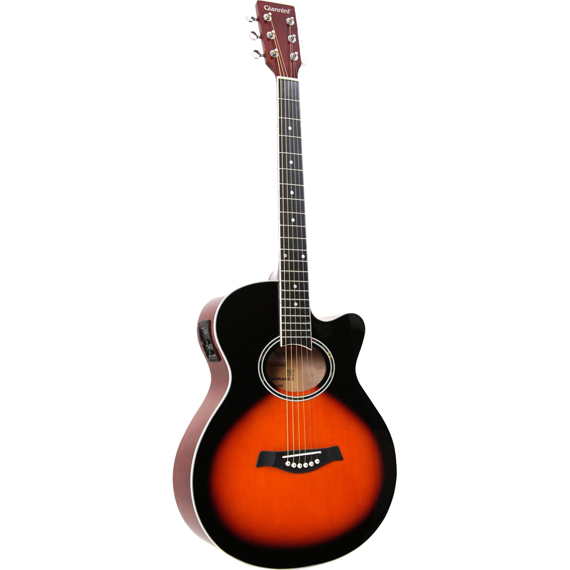 Violão Eletroacústico Mini Jumbo Cutaway Aço Gsf-1r Ceq 3 Tone Sunburst Giannini 