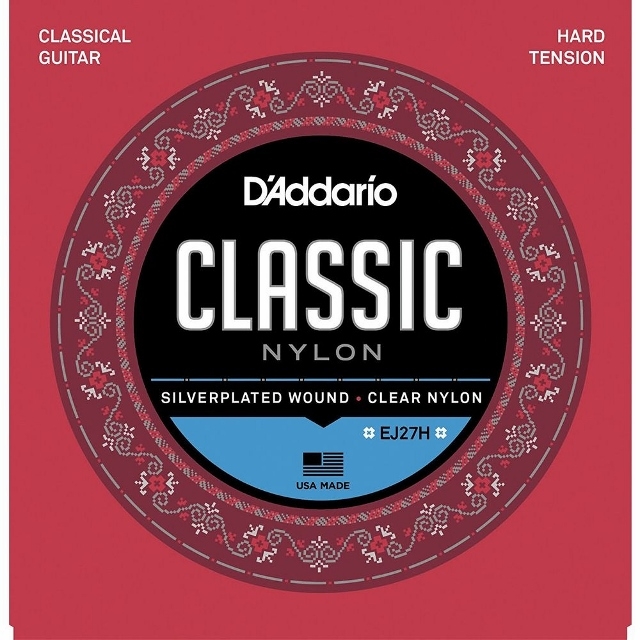 Encordoamento Violão Nylon D'addario Classic Ej27h Tensão Pesada 