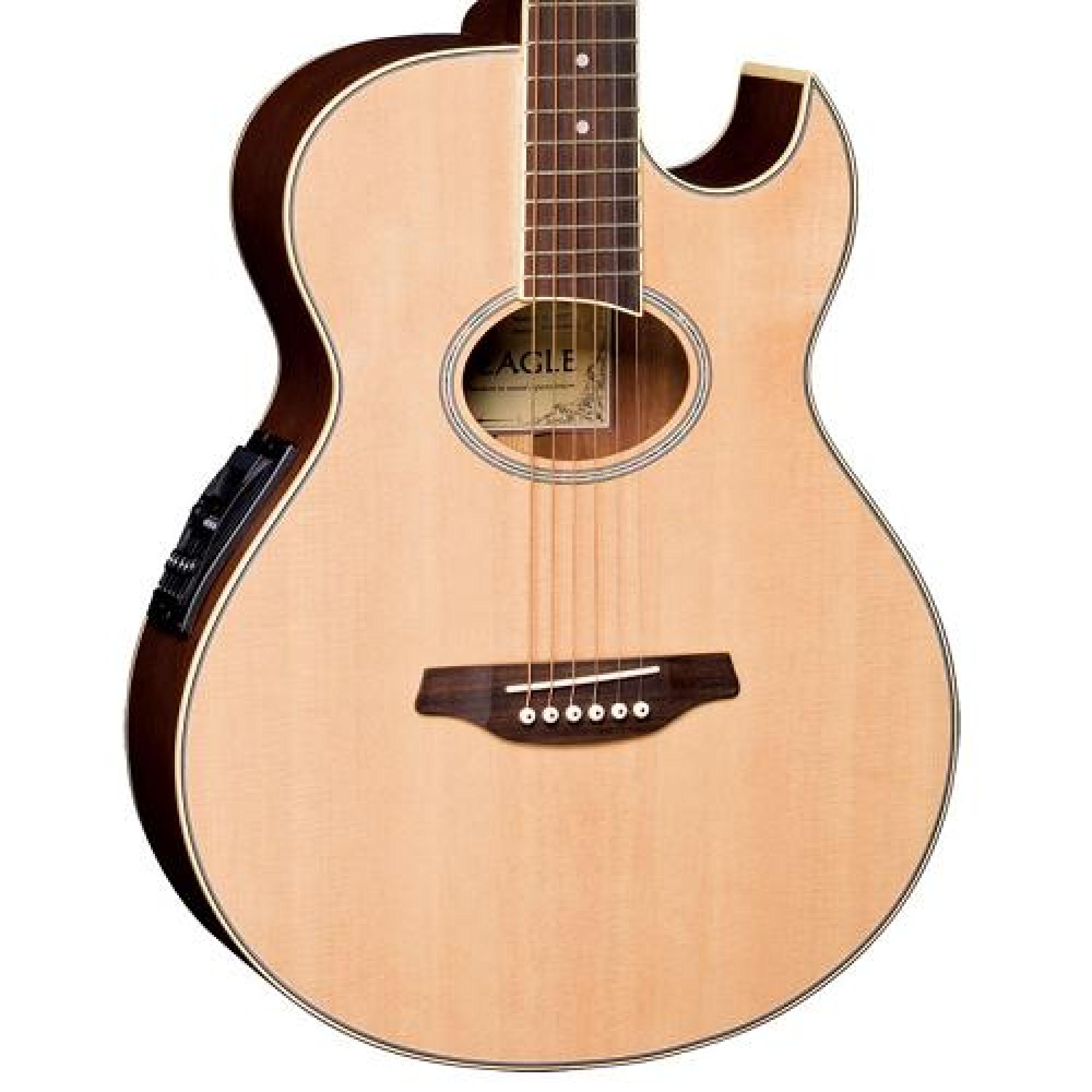 Violão Eletroacústico Mini Jumbo Aço Gl36-stnt Natural Fosco Eagle 