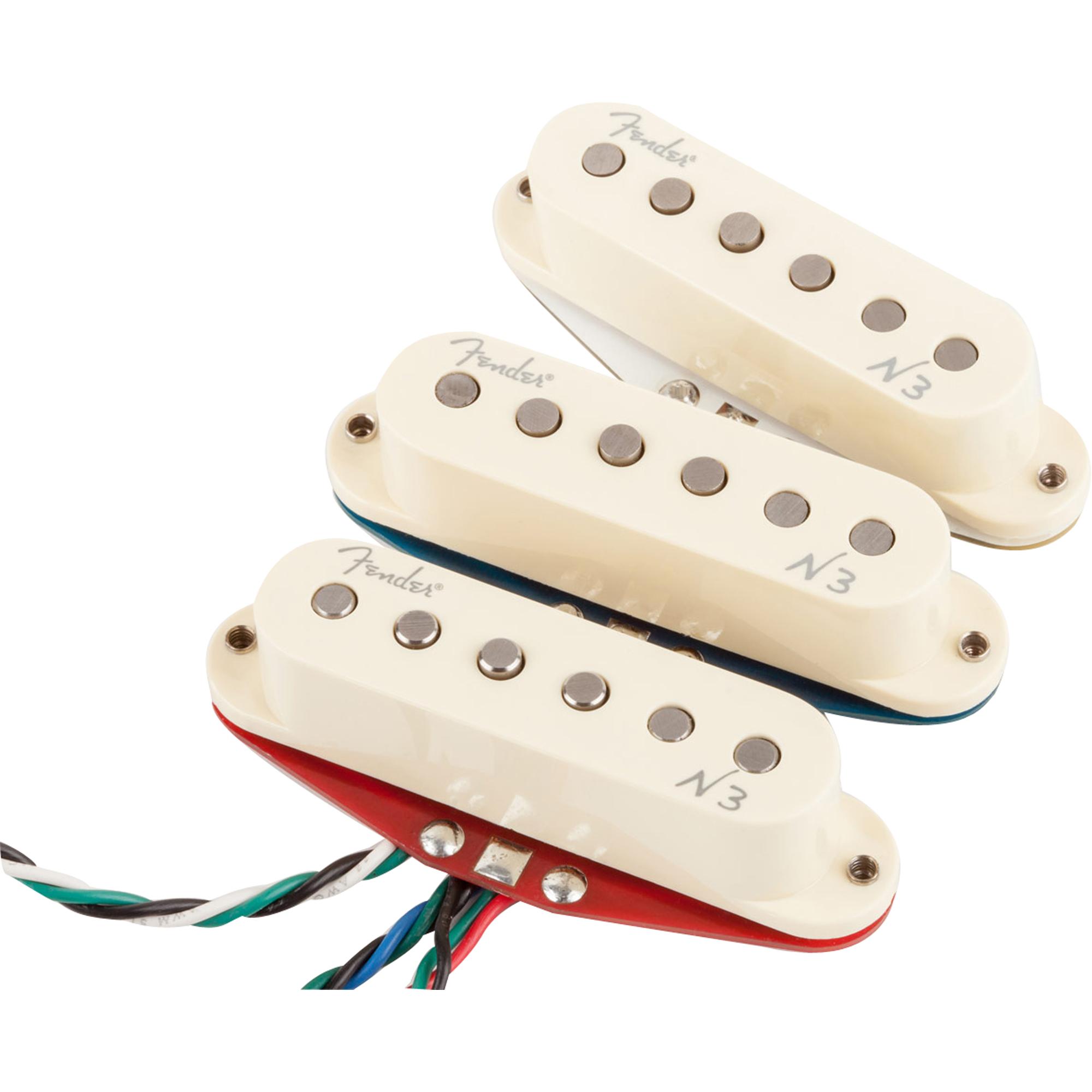 Set de Captadores Para Guitarra n3 Noiseless Strat Branco Vintage Fender 